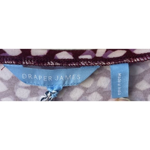 Draper James Dress Mini Smocked Sleeve Polka Dot XL Kacey Faux Wrap Jersey Knit - Picture 9 of 11